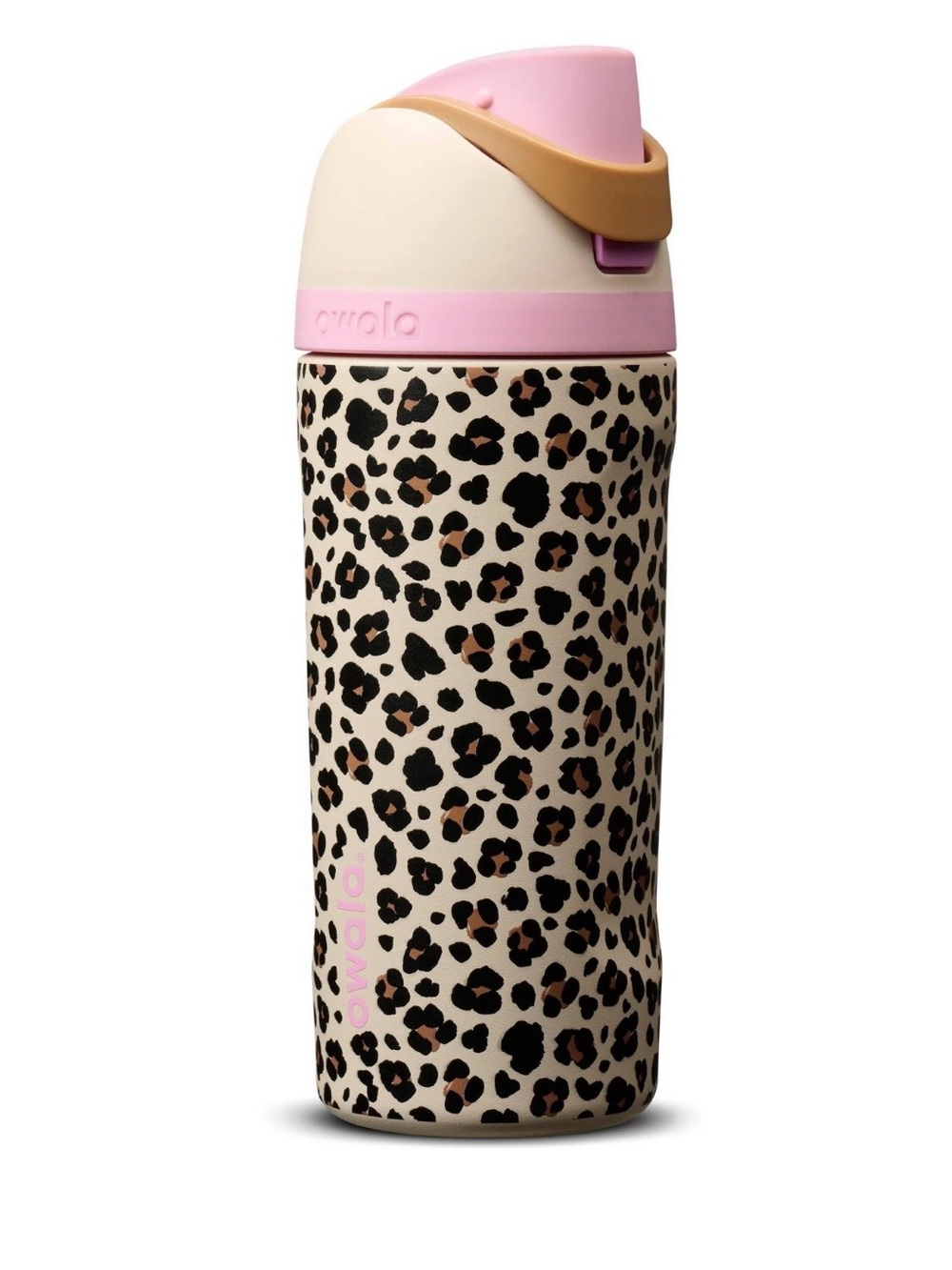 Cat & Jack Owala Leopard Print Insulated Bottle in Pink & Tan